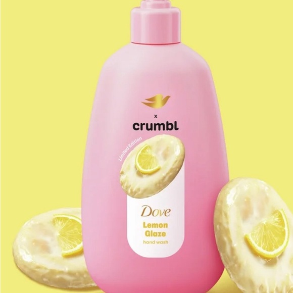 Crumbl x Dove bundle of 3 - hand soap,body scrub and deodorant Brand new Lemon - Picture 3 of 3